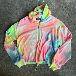 Cropped tie dye hoodie